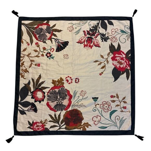 Violet by Mango Floral Tassel Scarf Wrap - Picture 2 of 8